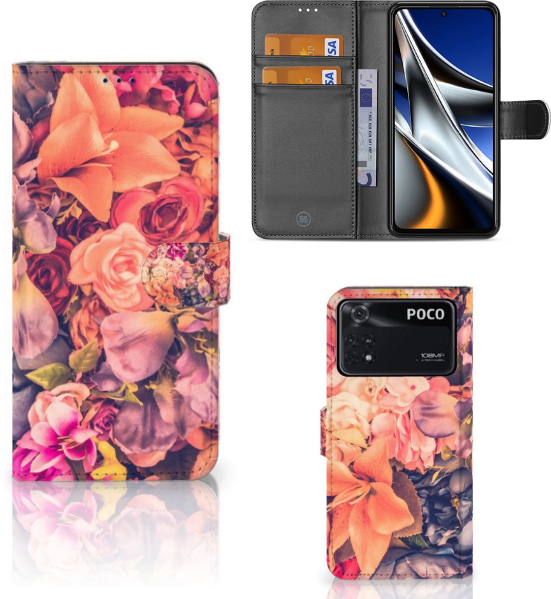 Xiaomi Poco X4 Pro 5G Hoesje Bosje Bloemen