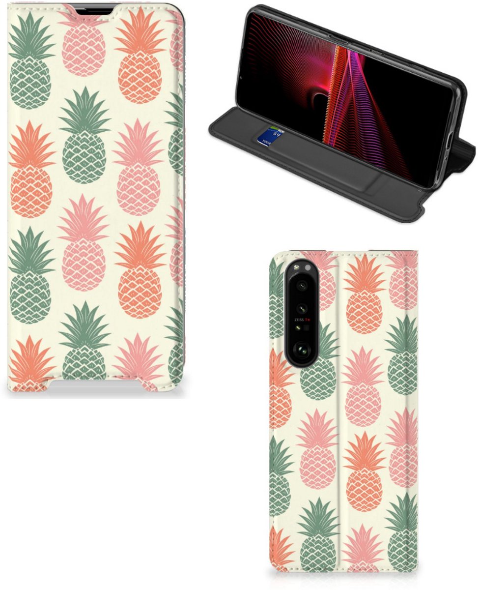 Sony Xperia 1 III Flip Style Cover Ananas