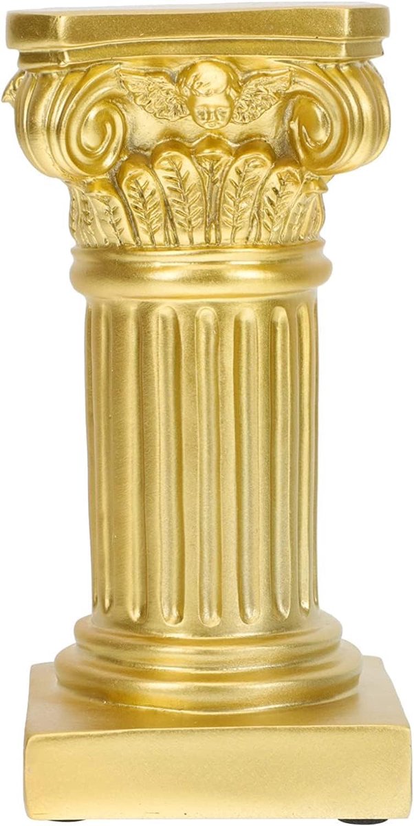 Klassieke Romeinse Zuil Hars Decoratie voor Huis en Tuin - 19 cm