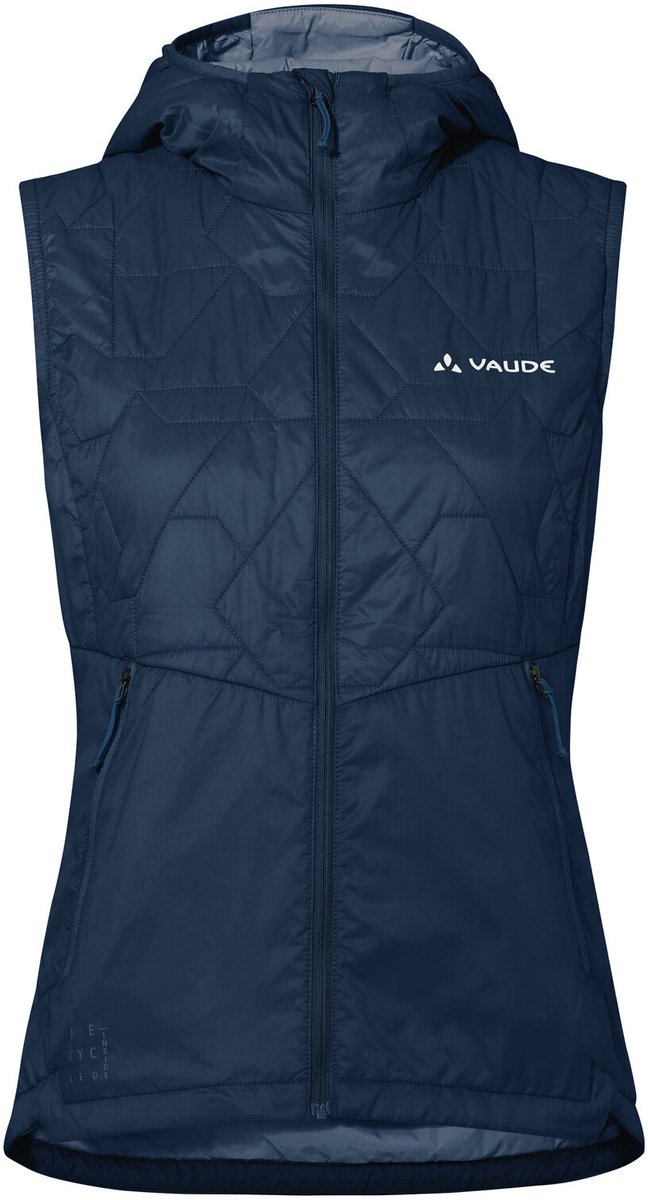 VAUDE Freney Vest V functioneel vest dames outdoor sportvest met capuchon slim fit Dark Sea