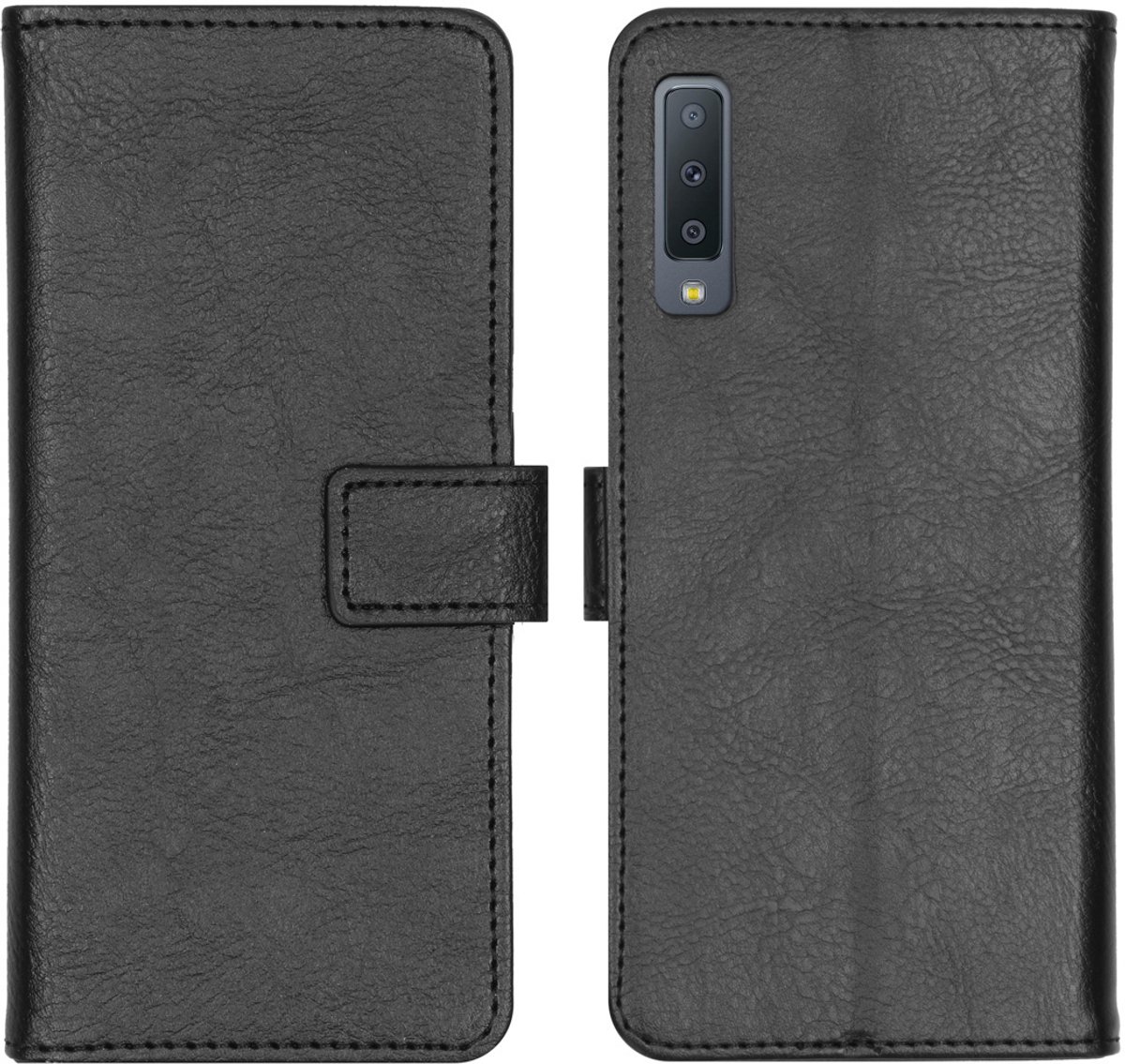 imoshion Hoesje - Geschikt voor Samsung Galaxy A7 (2018) - Luxe Bookcase - Zwart