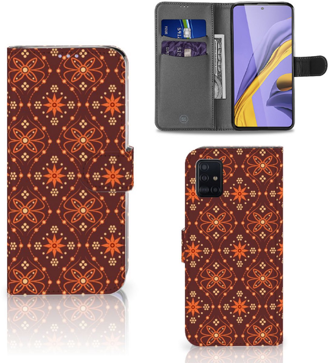 Samsung Galaxy A51 Telefoon Hoesje Batik Brown