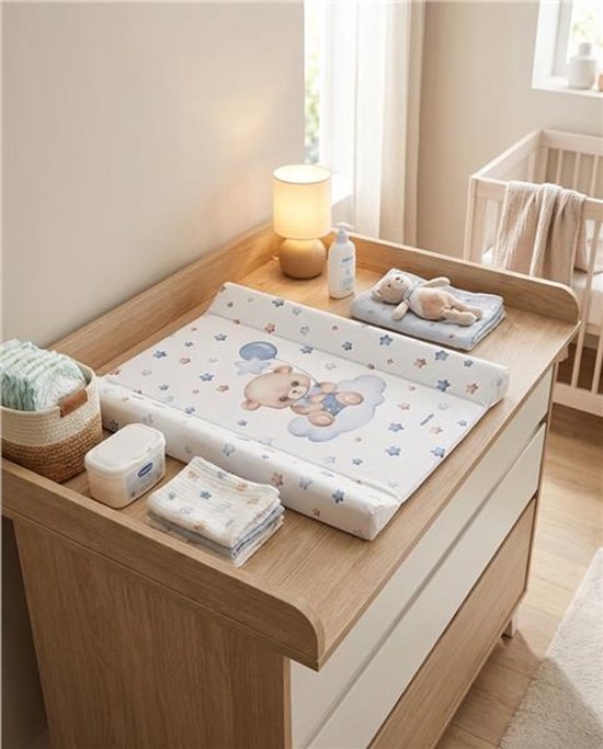 Baby Mix aankleedkussen beer 47x70 cm blauw - Aankleedmat — afbeelding 4