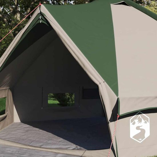 vidaXL - Teepee - Tent - voor - 4 - Personen - Groen - en - Grijs - 388 - x - 320 - x - 169 - cm van Vidaxl — afbeelding 5