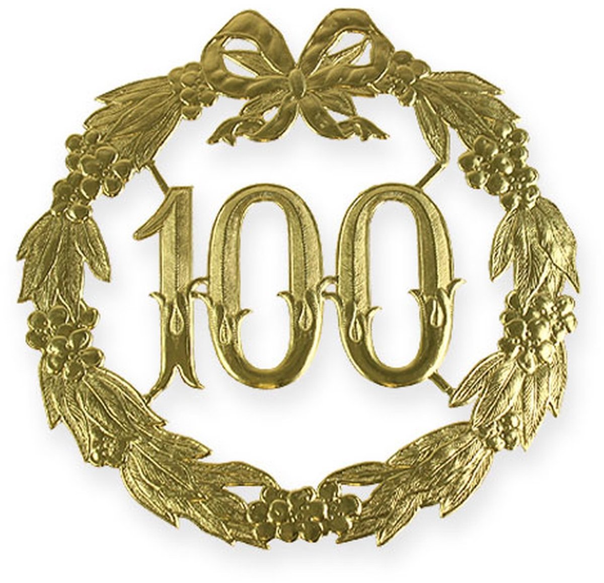 Verjaardagsnummer 100 in goud