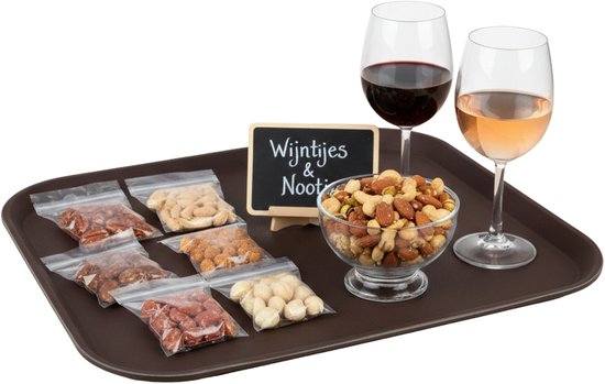 Foto: Gerimport horeca dienblad antislip bruin kunststof 35 x 45 cm