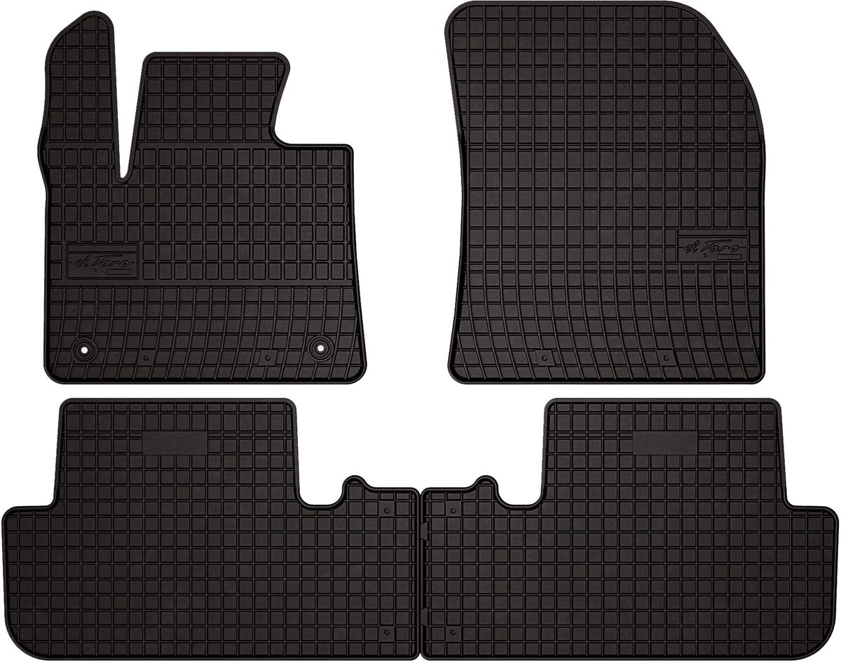 Wielganizator SolidPRO Serie - Rubberen Automatten - DS 7 Crossback - Zwart - Geschikt voor Crossover