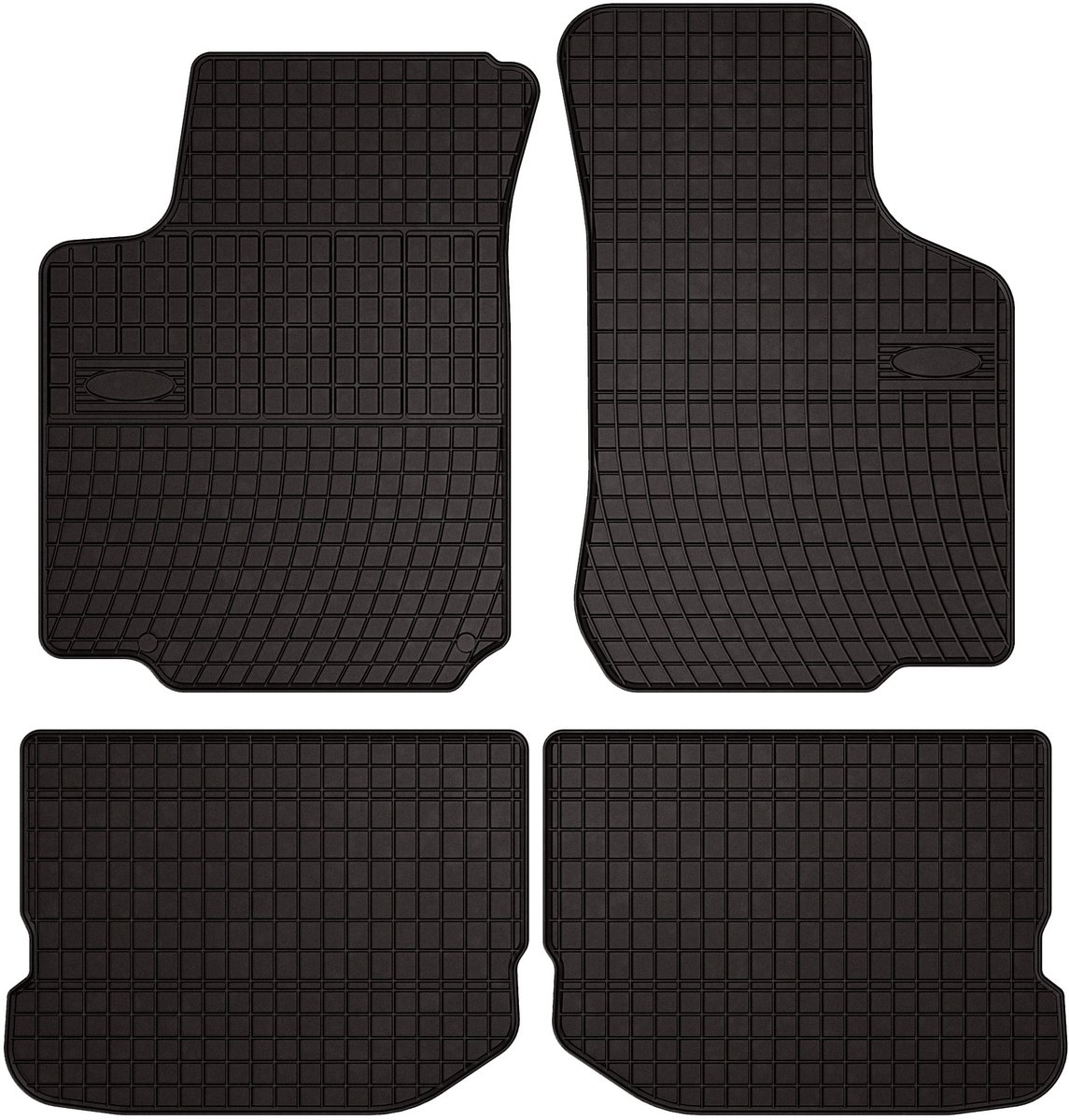 Wielganizator SolidPRO Serie - Rubber Auto Vloermatten - Op Maat Geschikt voor Skoda Octavia I - Zwart - Voor- & Achterpanelen