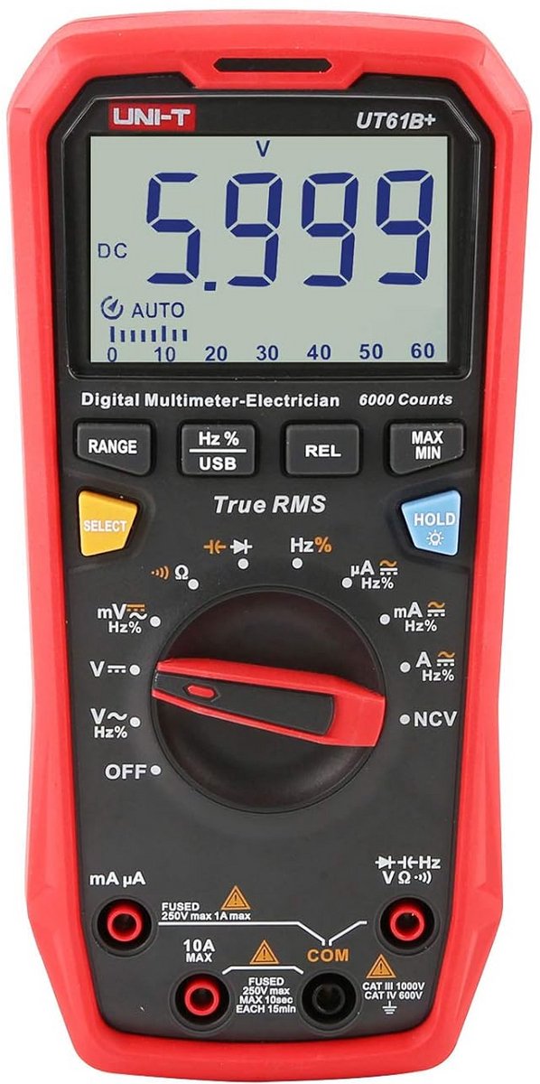 Digitale Multimeter True RMS AC/DC Spanningsstroom Weerstand Capaciteit Metingen