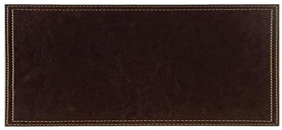 4x Rechthoekige Kunstleren Placemats - 30x20cm Bruin - Hittebestendig & Krasvrij