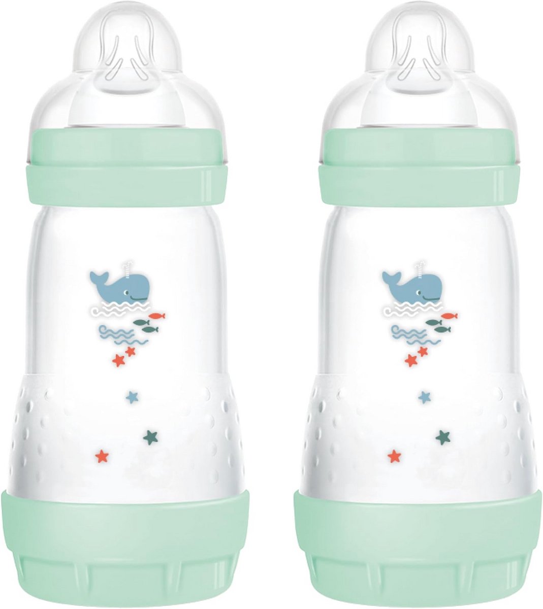 Anti-koliek flesjes set 2 stuks met SkinSoft speen voor baby's 2+ maanden 260 ml