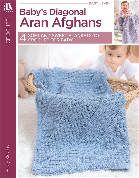 Baby's Diagonal Aran Afghans - cover