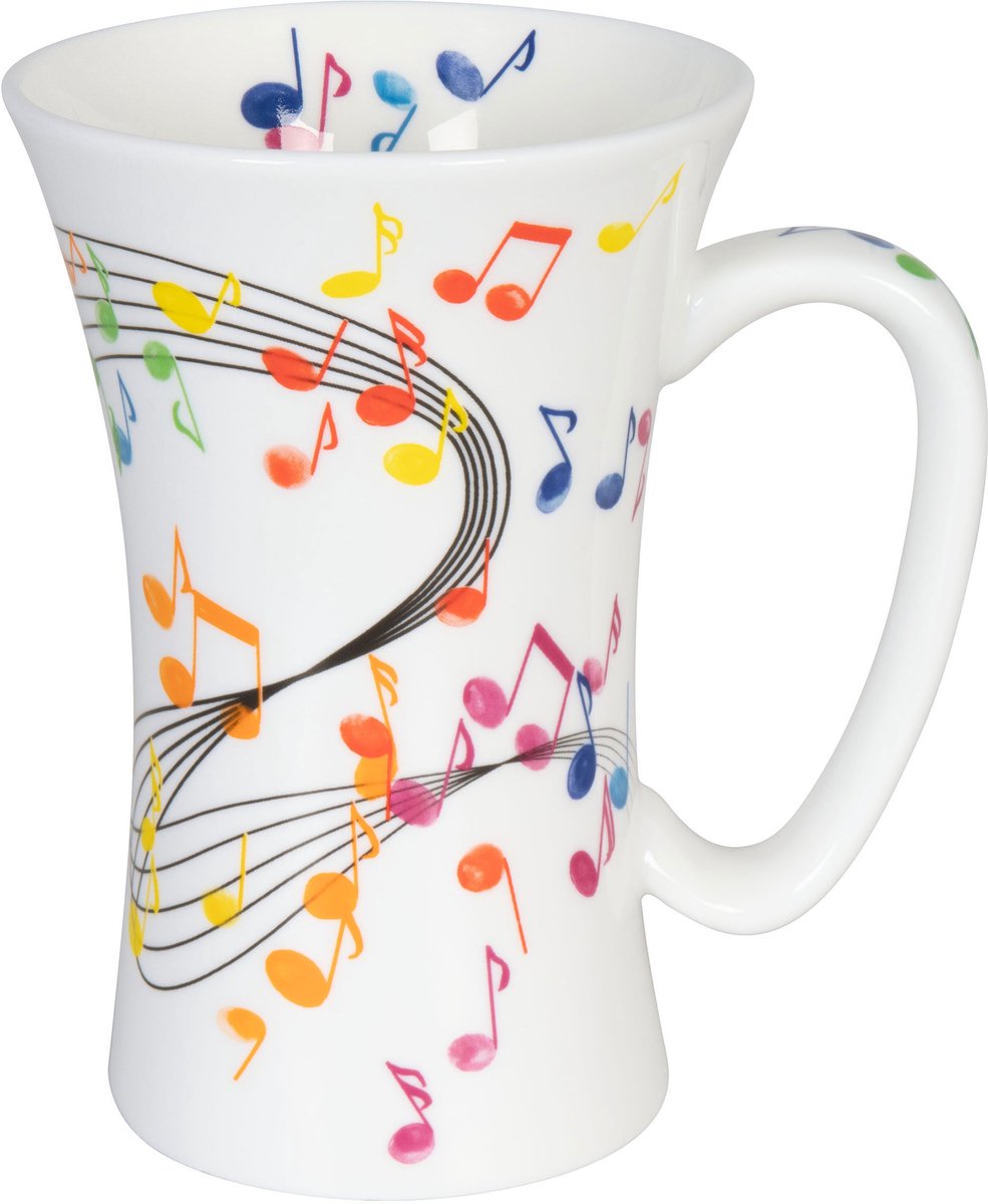 Könitz Design Flying Notes Mega Mok, mok, koffiemok, theemok, bone china, 510 ml, 11 2 016 2300