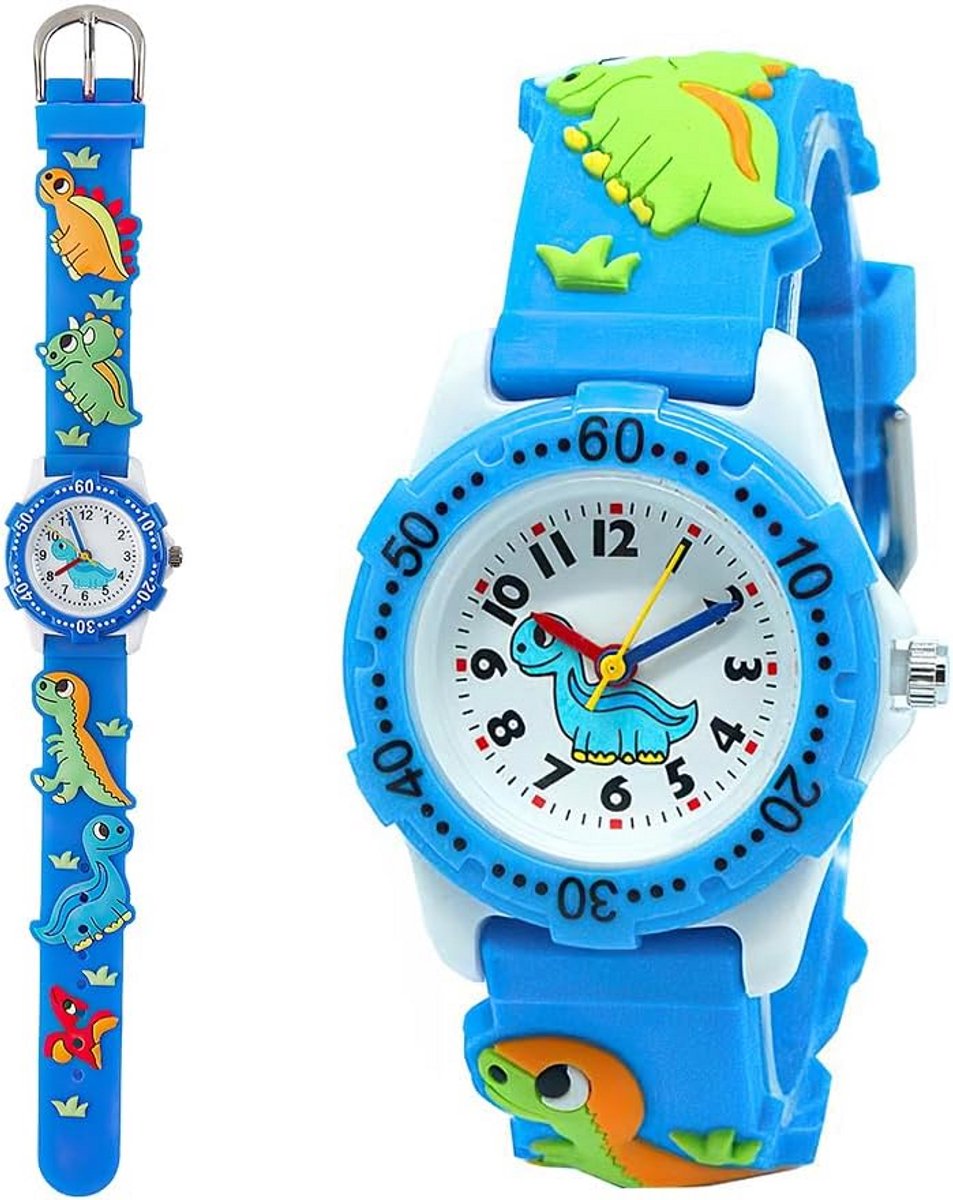Kinderhorloge met Dinosaurus Design - Siliconen Polshorloge voor Jongens