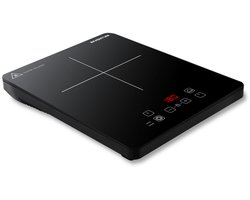 Inventum KI120T inductie kookplaat 1 kookzone - 1-fase plug en play - Timer - Kinderslot - 10 standen - Pan 15/20 cm - Vrijstaand - Zwart