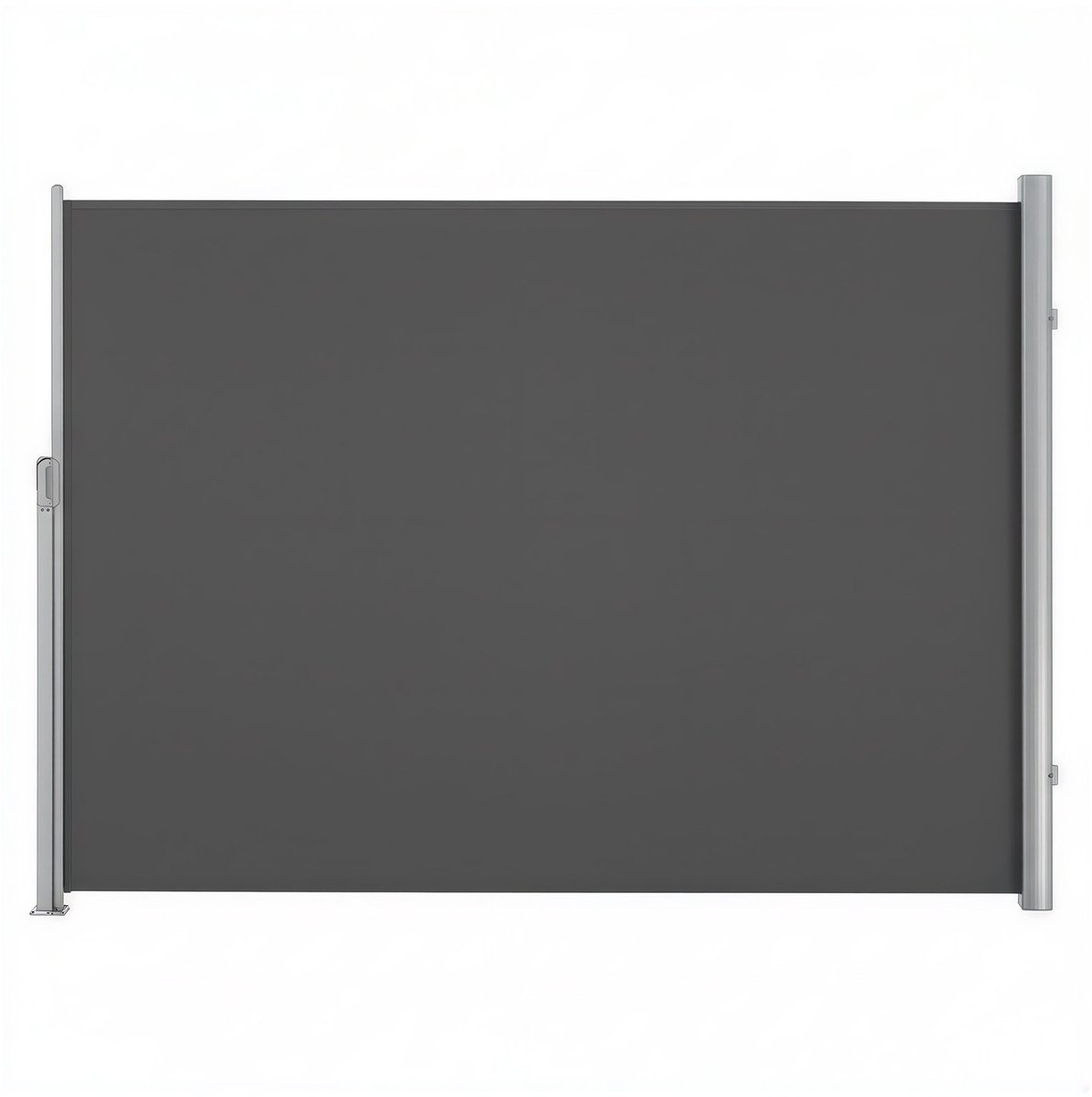 Zijluifel – Uitschuifbaar – Aluminiumlegering en polyester – Antraciet – 160 x 400 cm