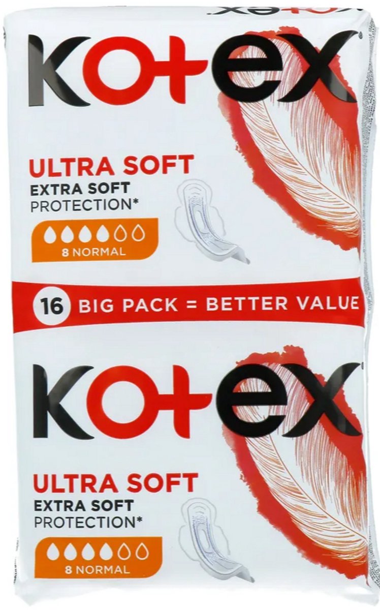 Kotex Ultra Soft Normal Maandverband (16 stuks)