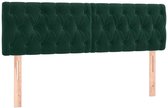 vidaXL Têtes de lit 2 pcs Velours Vert foncé 80x7x78/88 cm