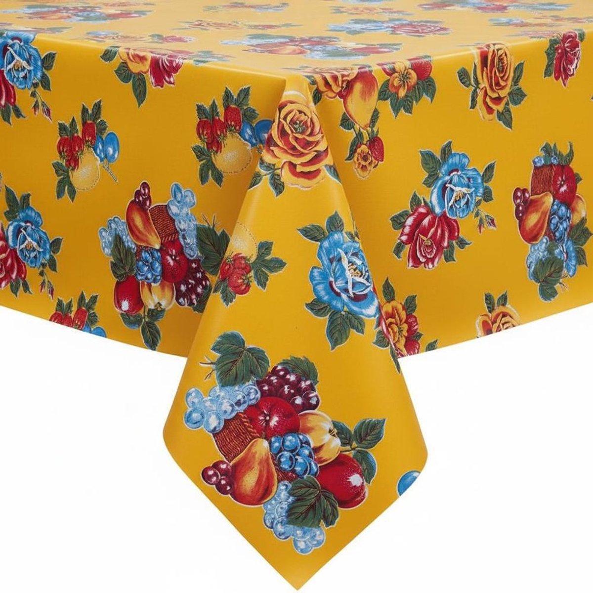 Protecttable - Mexicaans Tafelzeil Limoenen Geel 120x290cm - Tafelkleed Afwasbaar - Kunststof