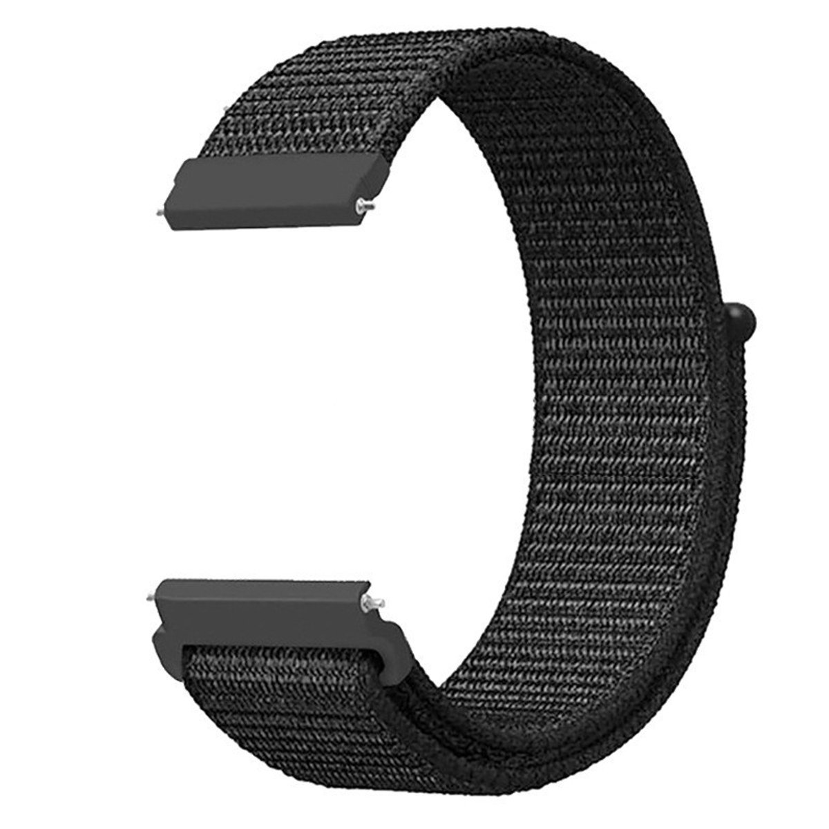Horlogebandje 22mm - Horlogebandje - Bandje - Vervangend bandje - Universeel sportief nylon bandje - Vervangende riem voor mannen en vrouwen - Zwart