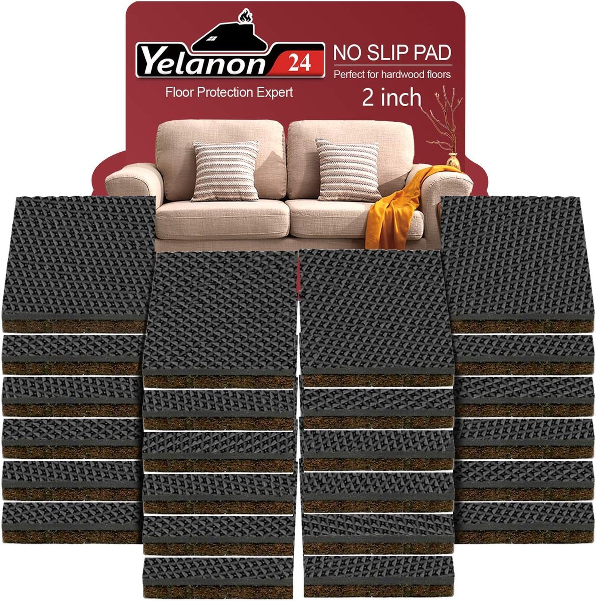 Antislip Meubelpads 24 Stuks - Zelfklevende Rubber Beschermers voor Meubelpoten