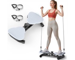 MERACH Multitrainer - Twist Waist Disc Board, Buikspiertrainer met Versterkte Koordtrek - Twist-Fit Draaischijf met Massage Voetzool - tot 136 kg - met hoogwaardige trekkoorden - Buiktrainer - Antislip Geluidsarme Thuistrainer