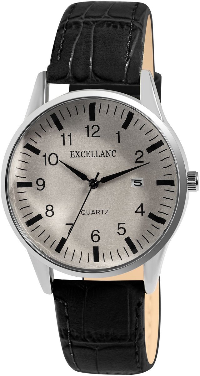 EXCELLANC Herenhorloge van imitatieleer 2900268 Excellanc herenhorloge met imitatieleren band