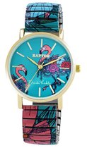 Raptor Herenhorloge siliconen Swag met echte leren band, 3 ATM, inclusief geschenkdoos