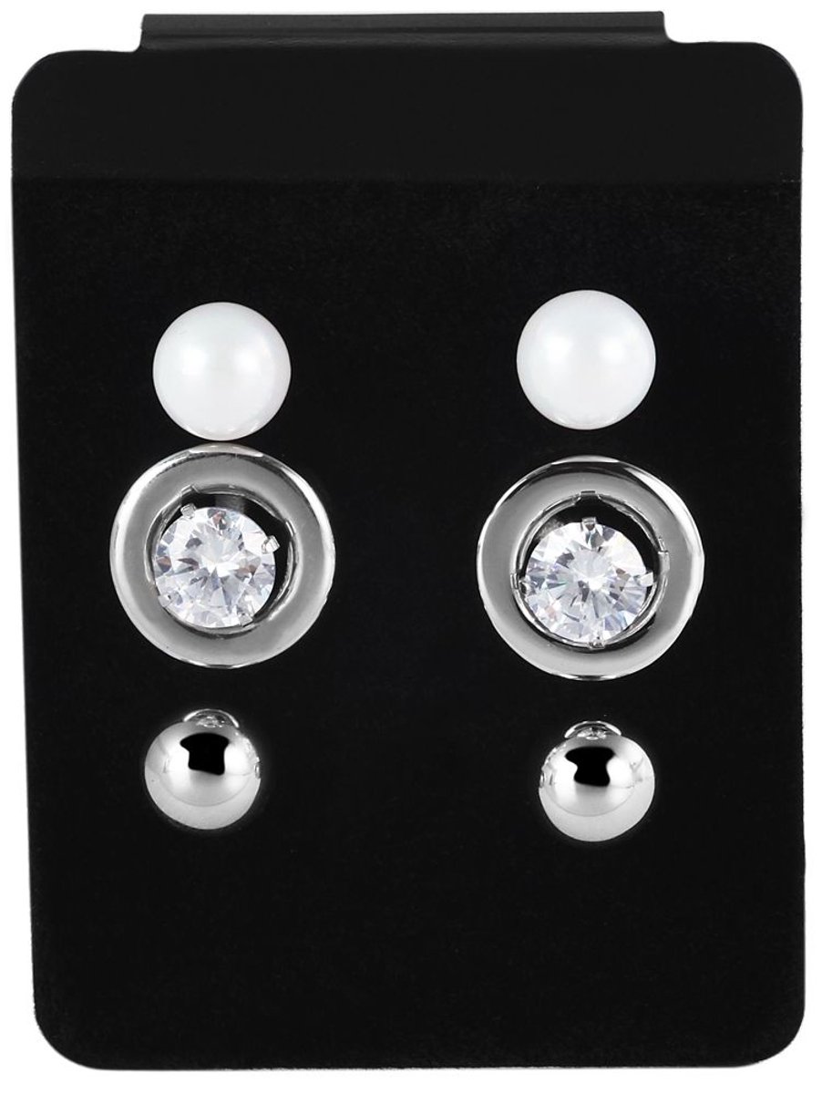 AKZENT Ohrringe Ohrstecker Ohrringe Edelstahl silber Damen wasserfest