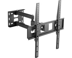 Cabletech Universele verstelbare Televisie Muurbeugel Voor Led Lcd Tv Van 32'' Tot 55'' Inch - Draaibaar en Kantelbaar - Tot Maximaal 35 Kg Belastbaar