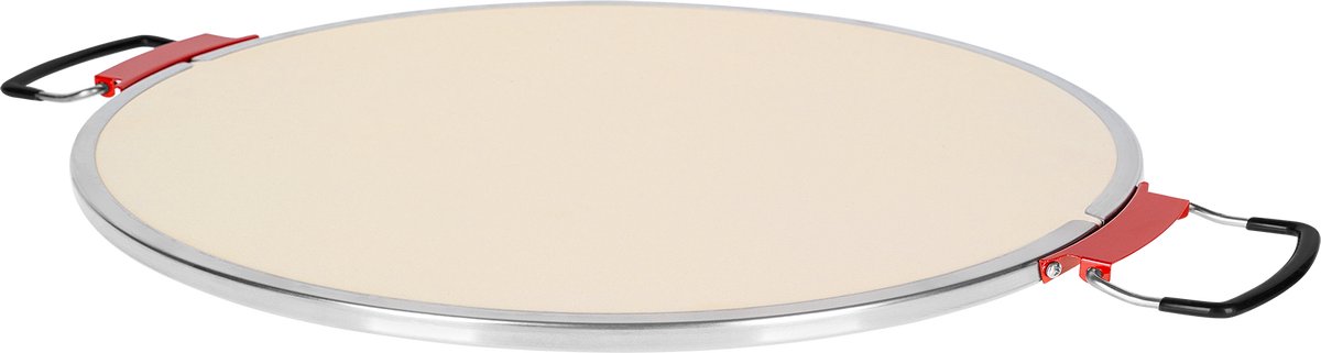 Teesa Supreme+ - Pizzasteen - Ceramic - Inclusief Metalen Handgrepen