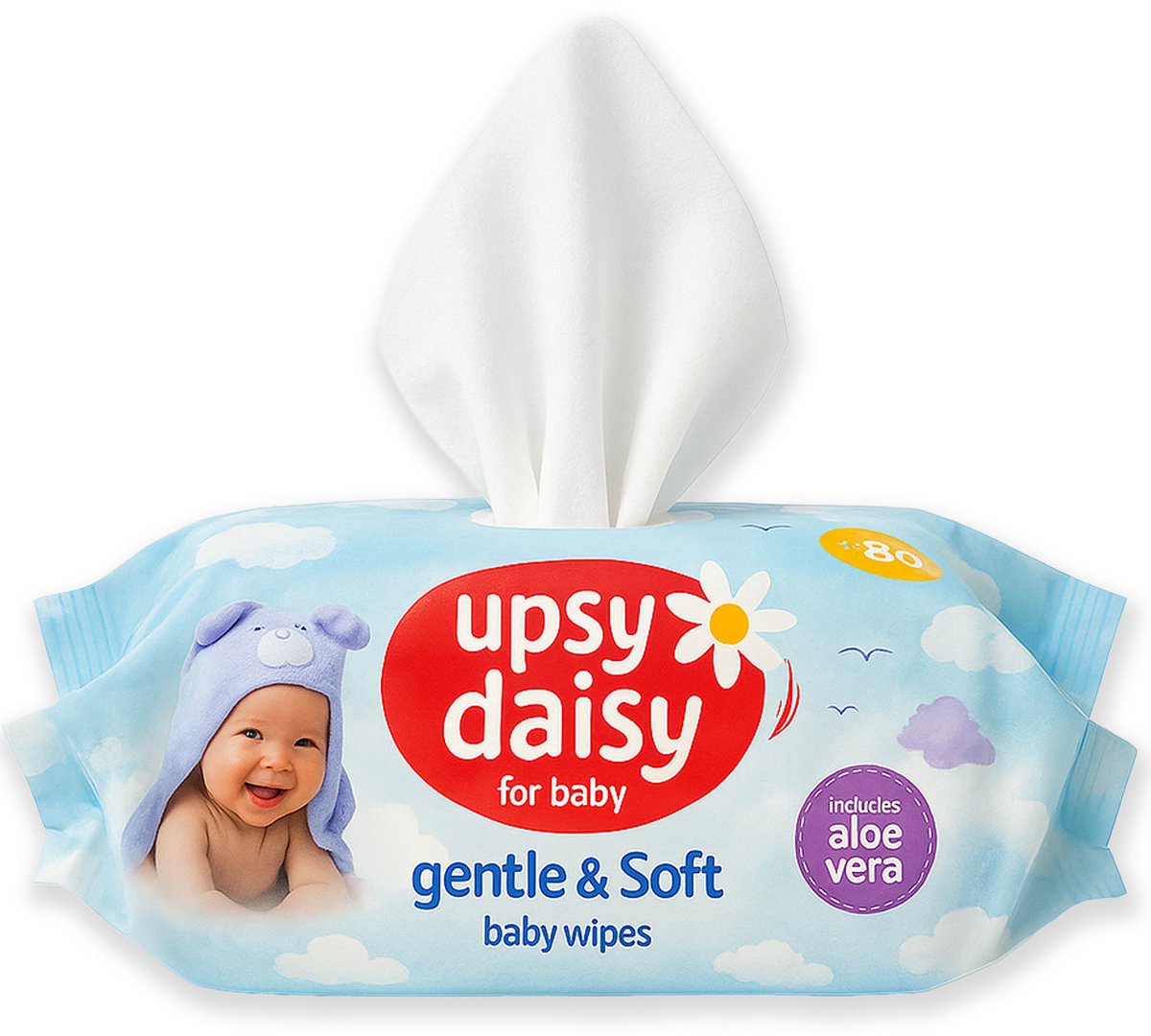 Upsy Daisy Serie Hipoallergene billendoekjes | 80 stuks