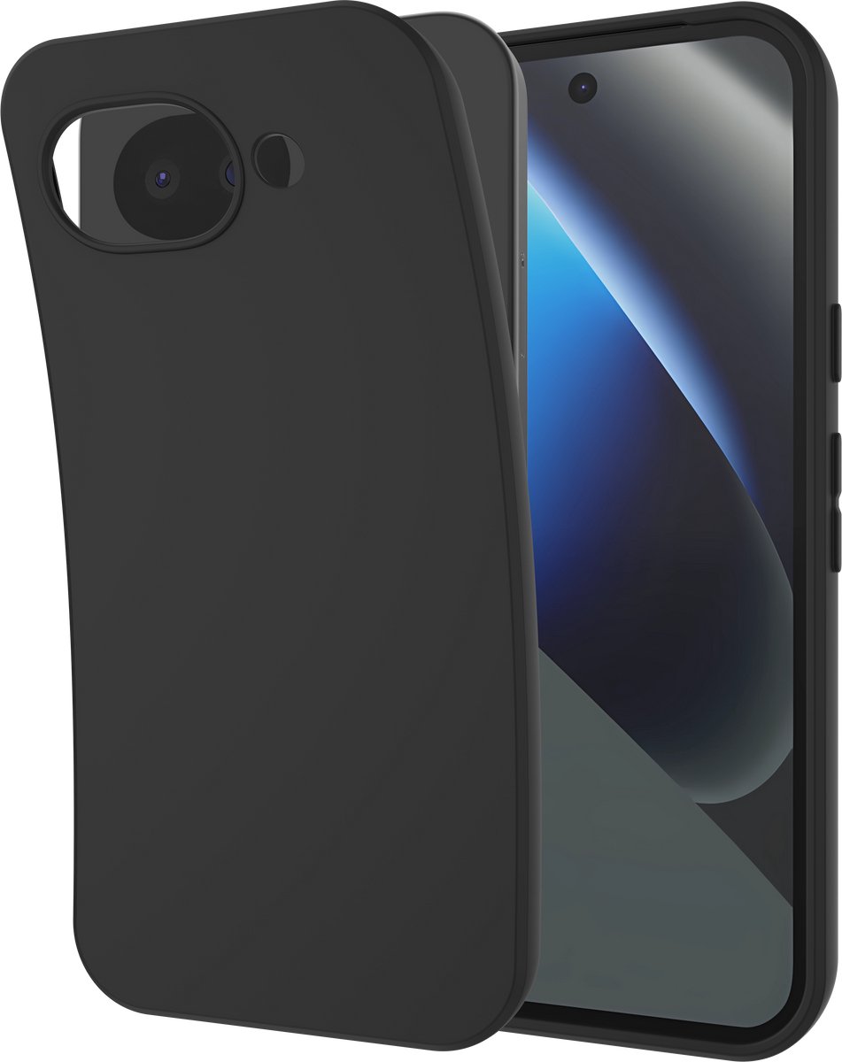 Just in Case hoesje geschikt voor Google Pixel 10a Hoesje Siliconen - Flexibele Case - Zwart