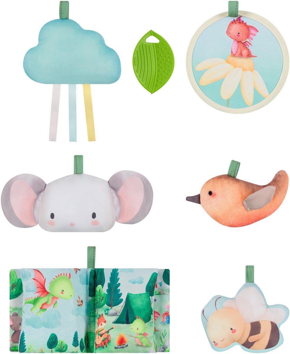 Lionelo Inga Multicolor – Multifunctionele Speelmat met Bogen – Speelkleed & Speelhek – 7 Sensorische Speeltjes – Baby Ontwikkeling & Motoriek — afbeelding 3