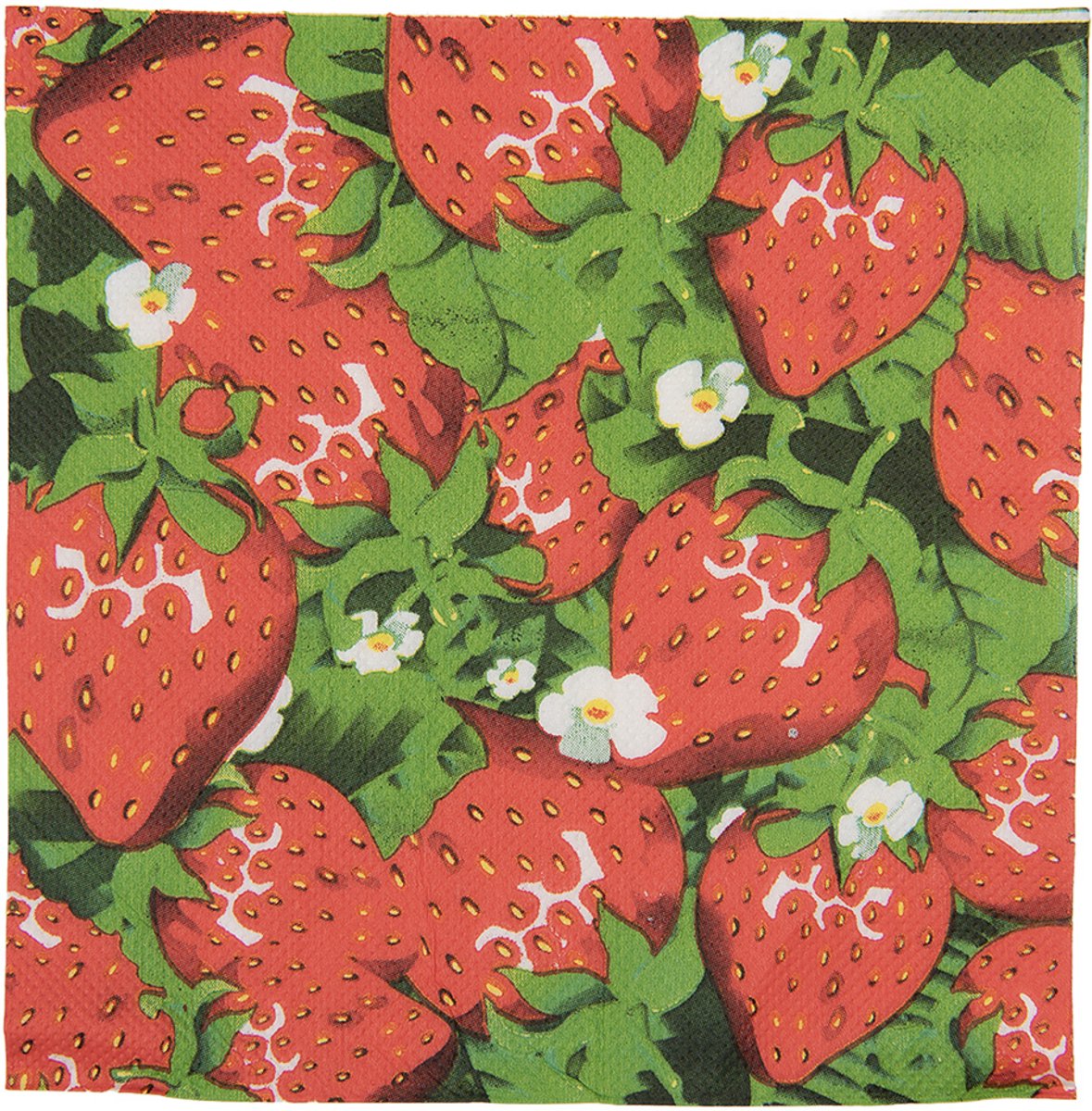 Clayre & Eef Servetten Papier Set van 20 33x33 cm Rood Papier