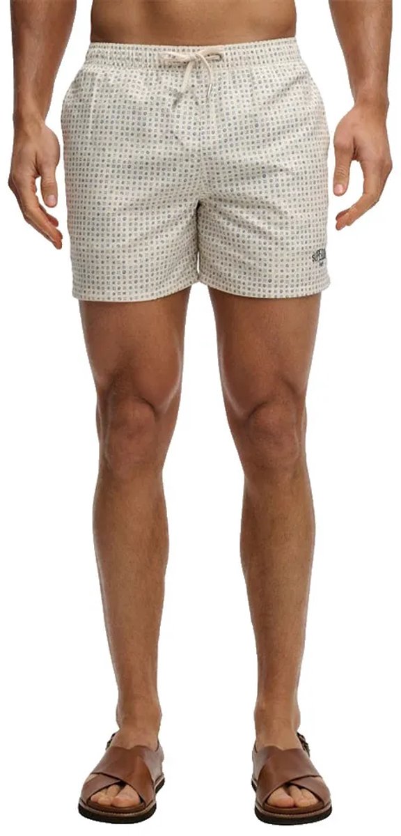 Superdry Premium Bedrukte 15-inch Zwemshort Heren Zwembroeken Blauw