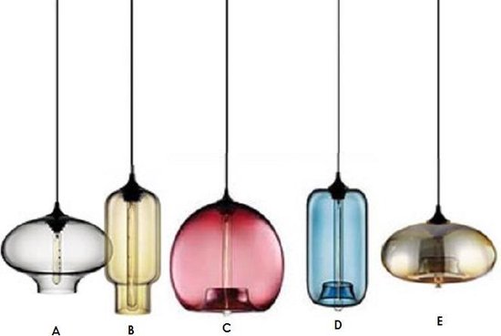 Design hanglamp Type A Glazen hanglamp transparant. bol.com