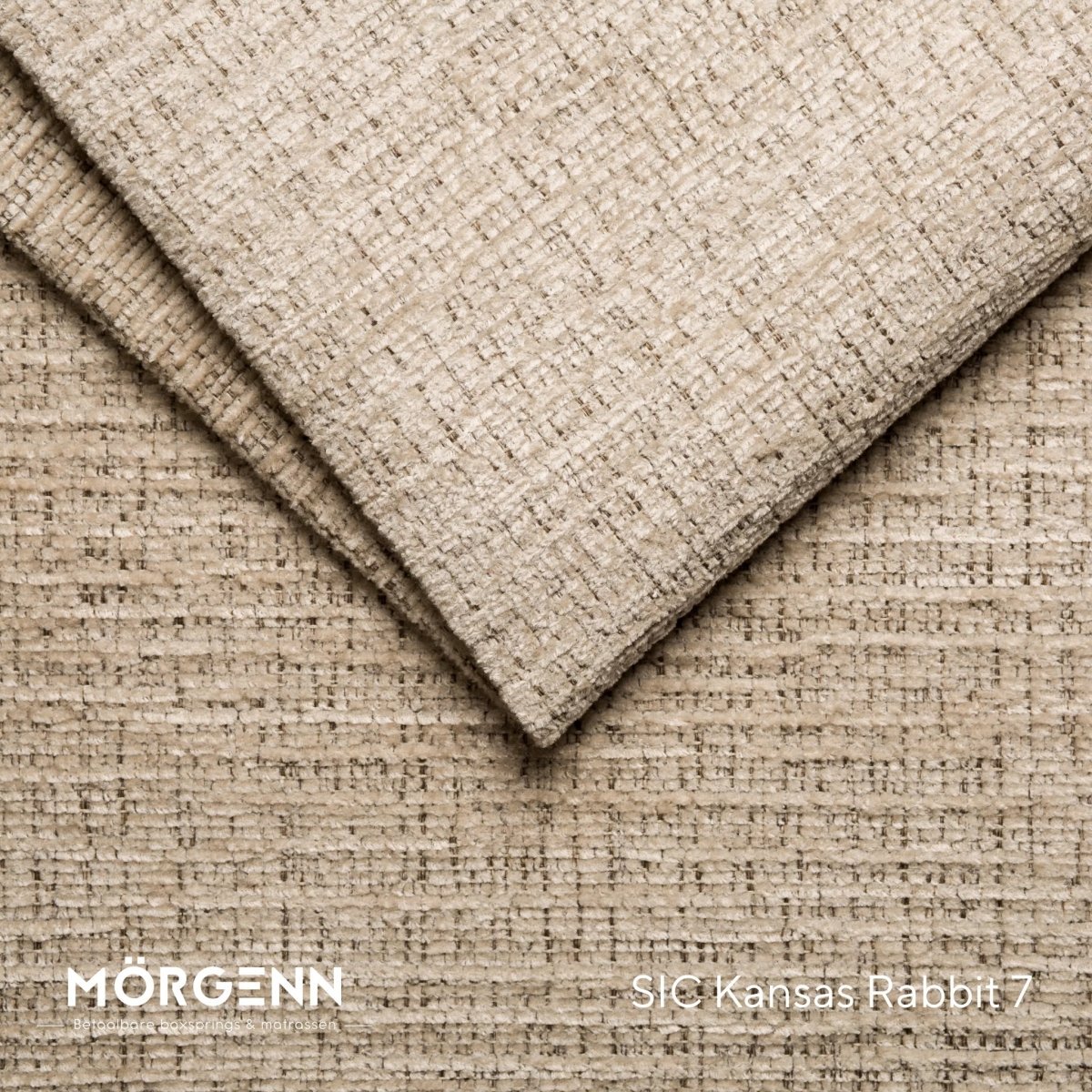 Mörgenn SIC Kansas Stofstaal - Chenille Stof voor Boxspring en Bed - Rabbit 7