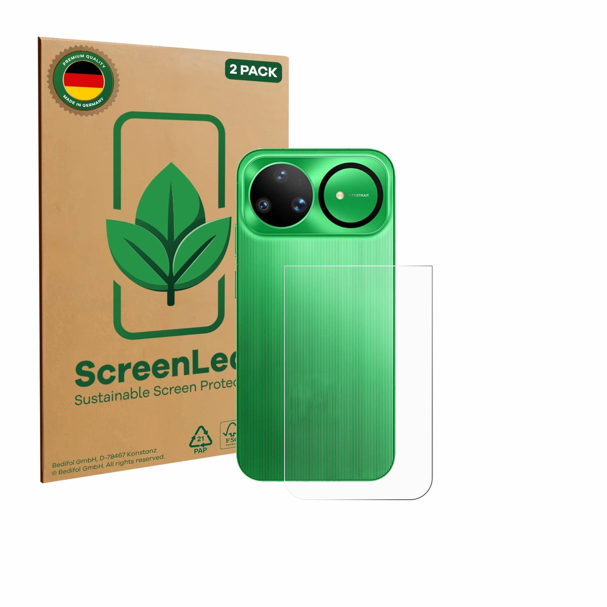 ScreenLeaf - Screenprotector voor Huawei Nova 15 Ultra (Achterkant) - Duurzame schermbescherming Folie Beschermfolie transparant 2 Stuks