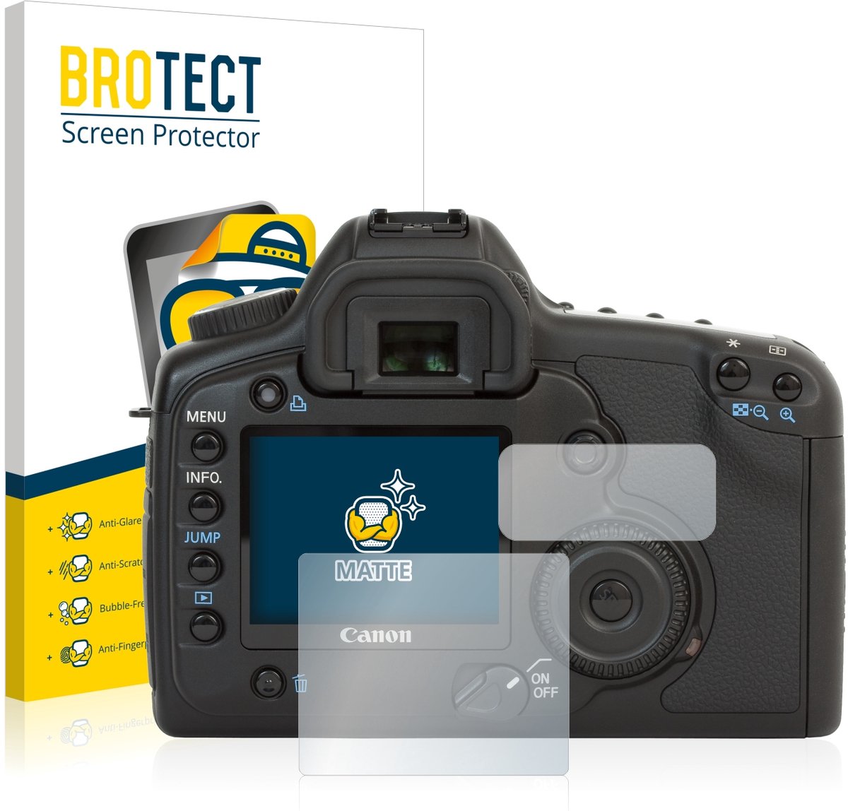 BROTECT - Screenprotector voor Canon EOS 5D - Folie Beschermfolie matte 2 Stuks