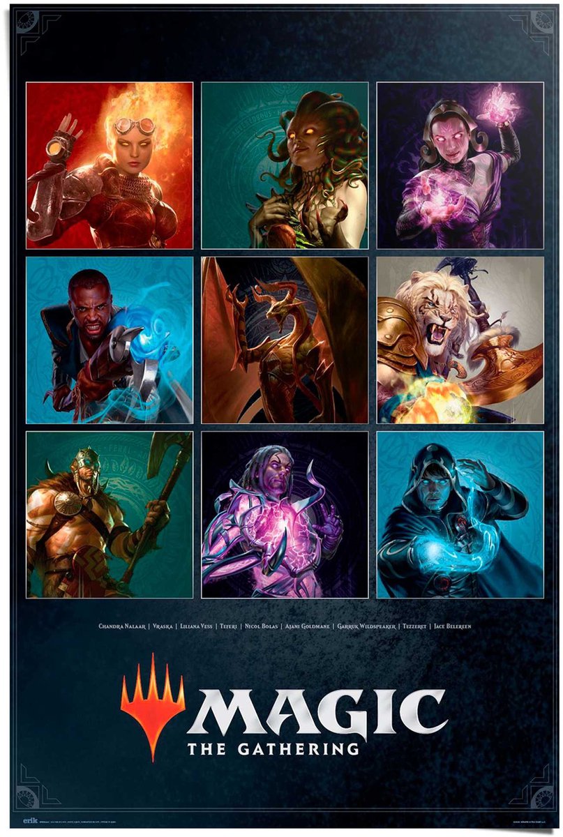 REINDERS Poster Magic - The Gathering - 91,5 x 61 - Papier - REINDERS Bonte kleuren