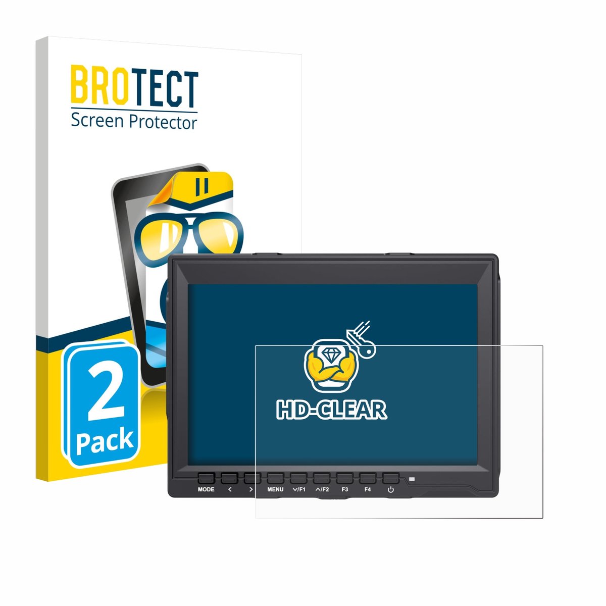BROTECT - Screenprotector voor Feelworld FW759 7" - Folie Beschermfolie transparant 2 Stuks