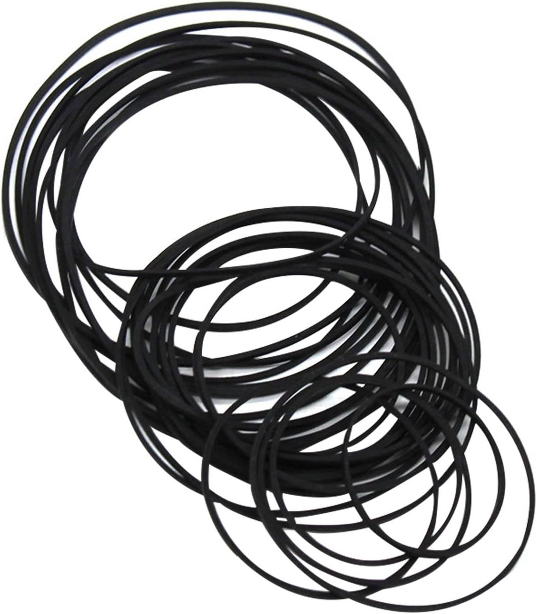 56 Stuks Universele Cassettedeck Riemschijven Set - Diverse Rubber Aandrijfriemen voor DVD, CD Spelers en Recorders