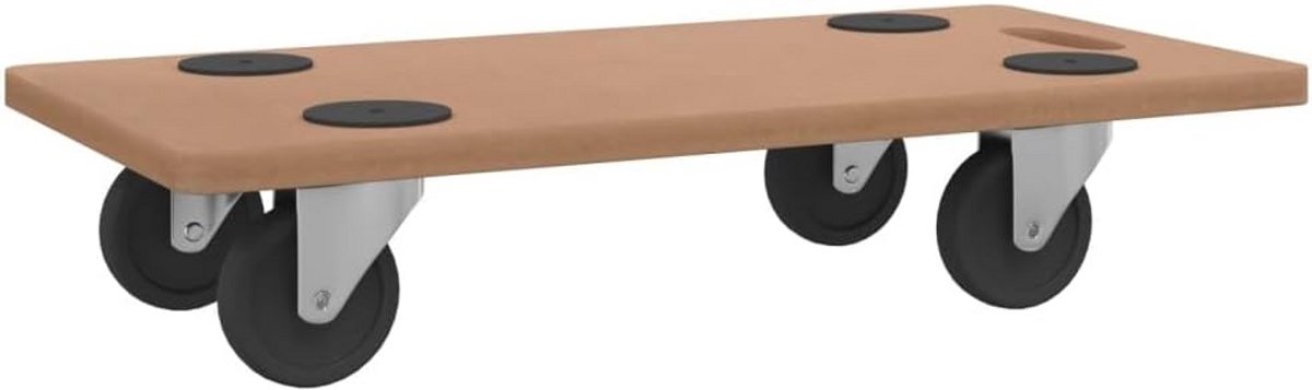 Set van 6 Houten Meubel Dolly's met Draaibare Wielen en Antislip - Max. 250kg Draagkracht