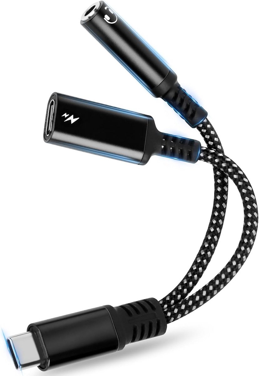USB-C naar 3.5mm hoofdtelefoonadapter voor audioconnectiviteit