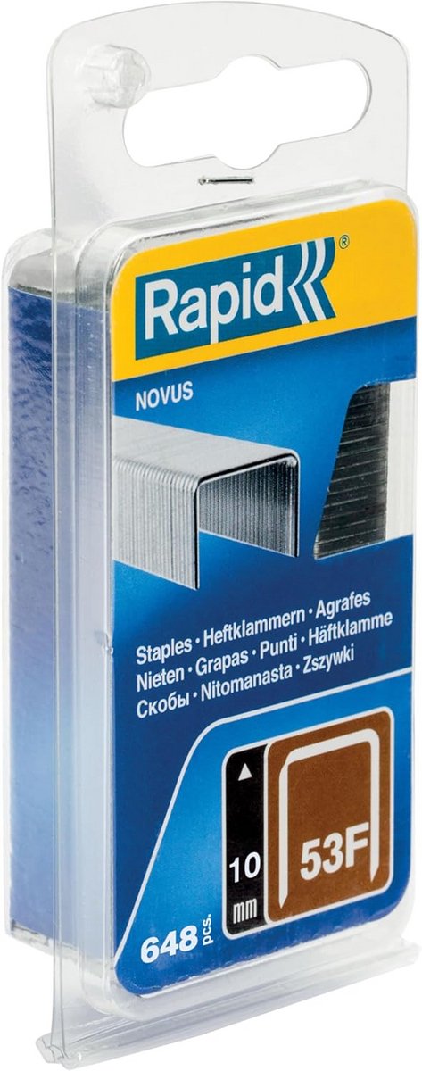 10 mm platte draadstaples voor Tacker Type 53F, 648 stuks