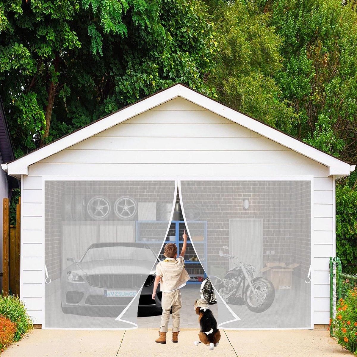 Magnetische Hordeur 240 x 245 cm - Automatisch Sluitend en Duurzaam voor Terrasdeuren
