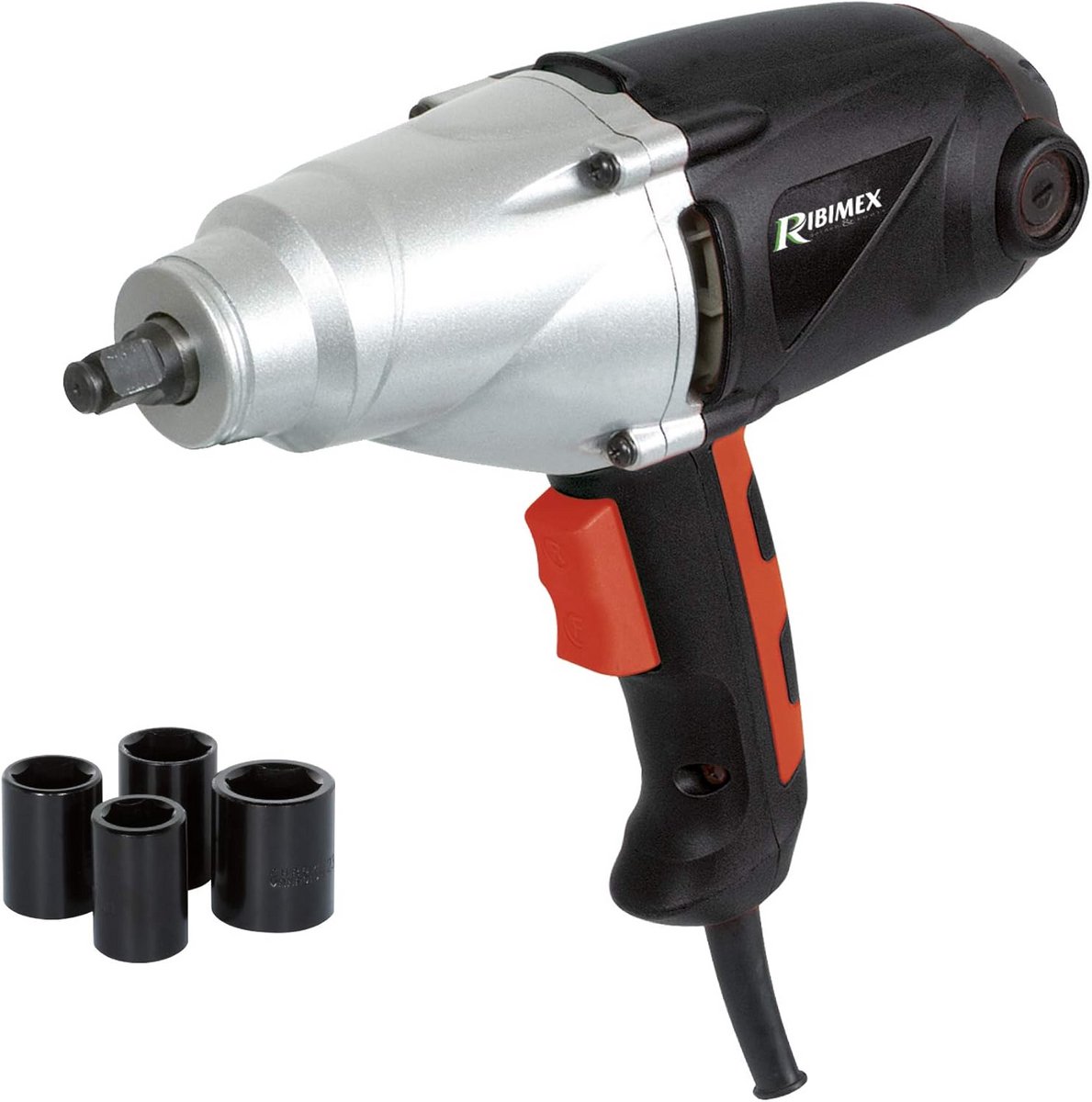 Elektrische Slagschroevendraaier 1010W - 450 Nm Max Koppel - 1/2 inch Boorkop - 2200 rpm - Inclusief 4 Hulzen (17-22 mm)