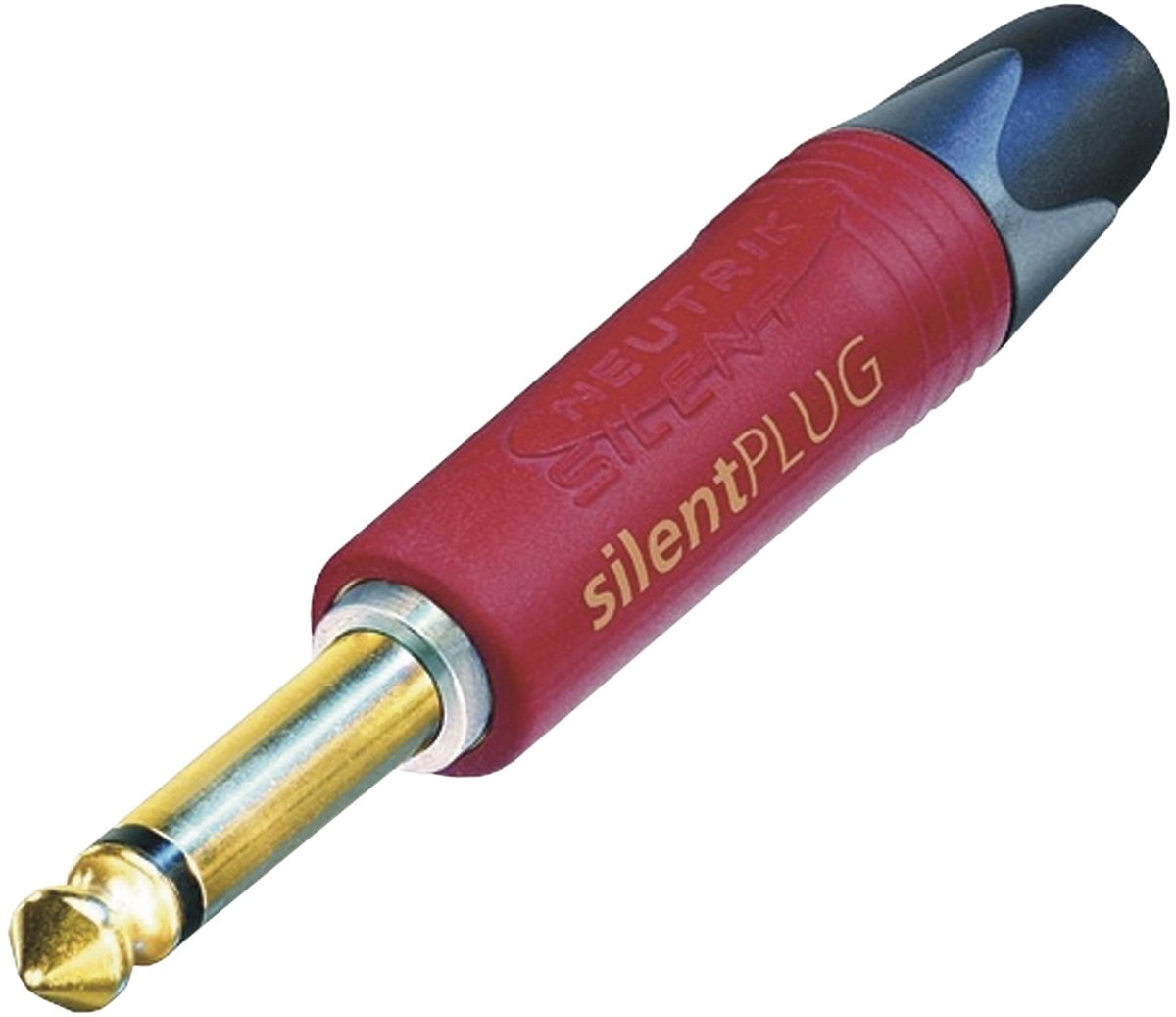 Neutrik NP2X-AU-SILENT 6,35mm Jack (m) gitaar connector - metaal - 2-polig / mono
