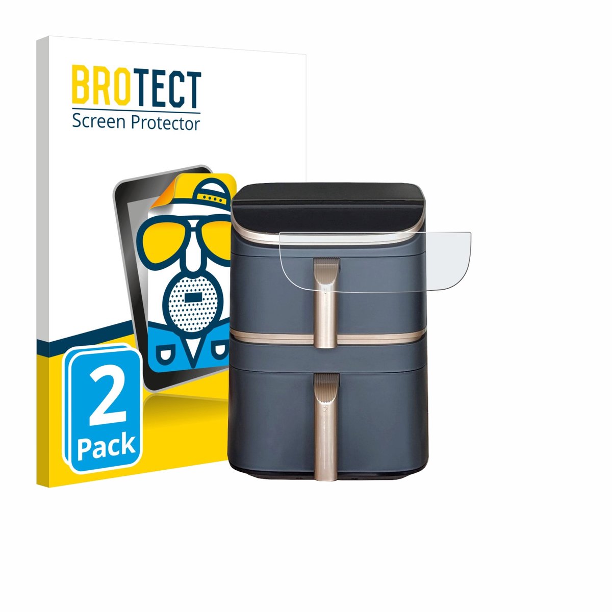 BROTECT - Screenprotector voor Cosori Turbo Tower Pro - Folie Beschermfolie matte 2 Stuks